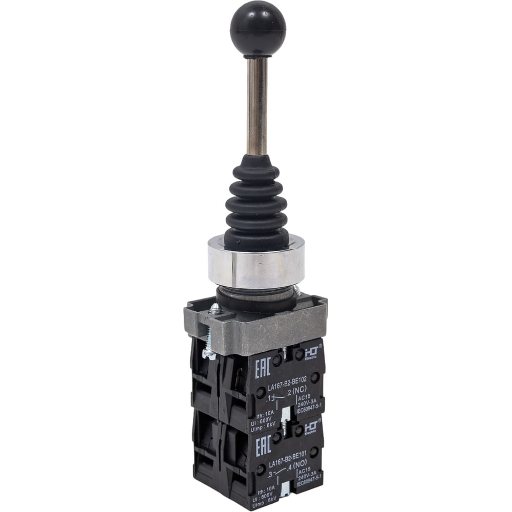 Изображение товара Джойстик HLT LA167-PA24 силовой 4 положения без фиксации ip65 УХЛ3 для автоматизации