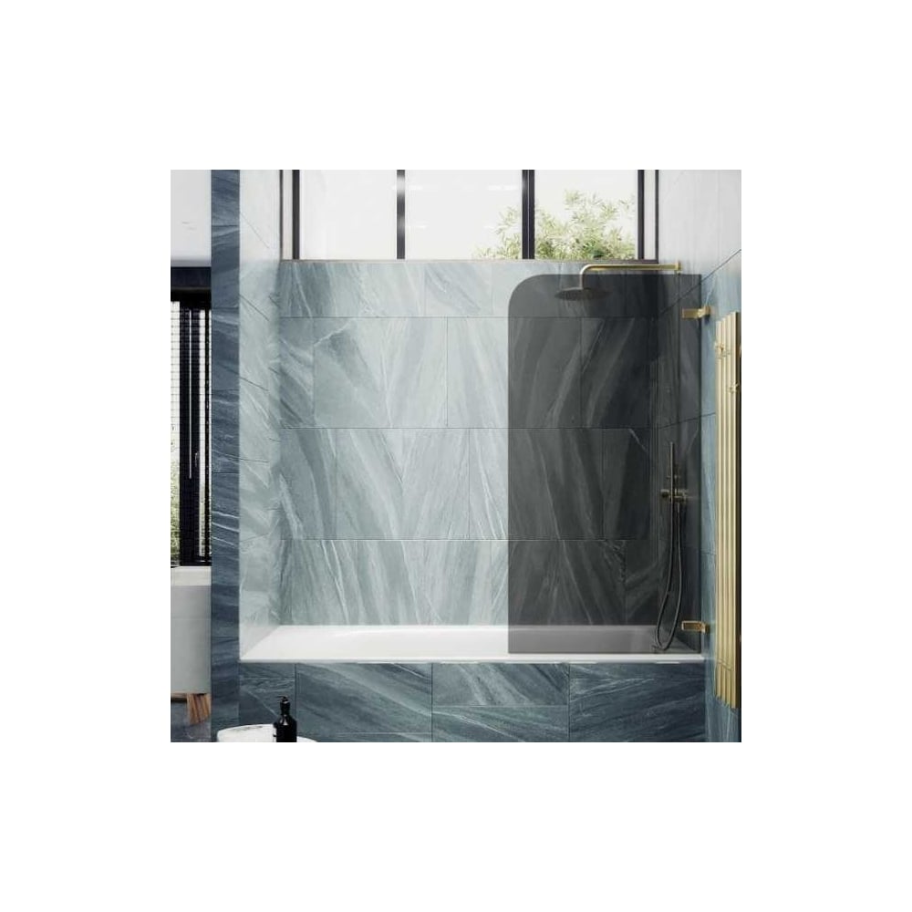 Изображение товара Шторка поворотная на петлях MaybahGlass 1400x405 6 мм графит