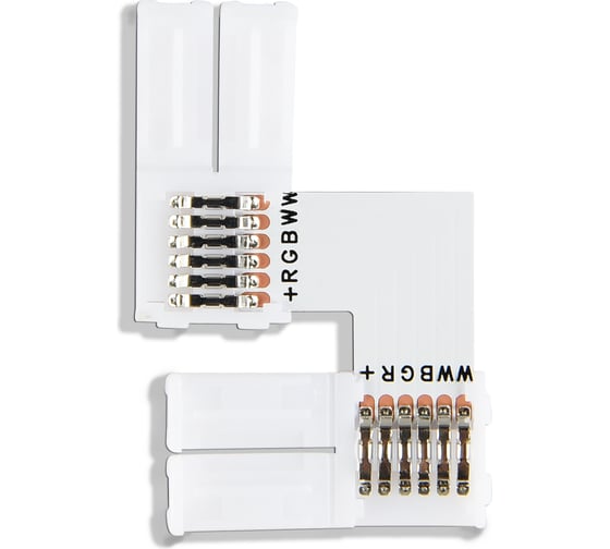 Изображение товара Соединитель угловой L-образный Ambrella Light для светодиодной ленты 5050 12/24V (6 конт.) ILLUMINATION GS6801