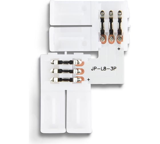 Изображение товара Соединитель угловой L-образный Ambrella Light для светодиодной ленты 2835 12/24V (3 конт.) ILLUMINATION GS6601