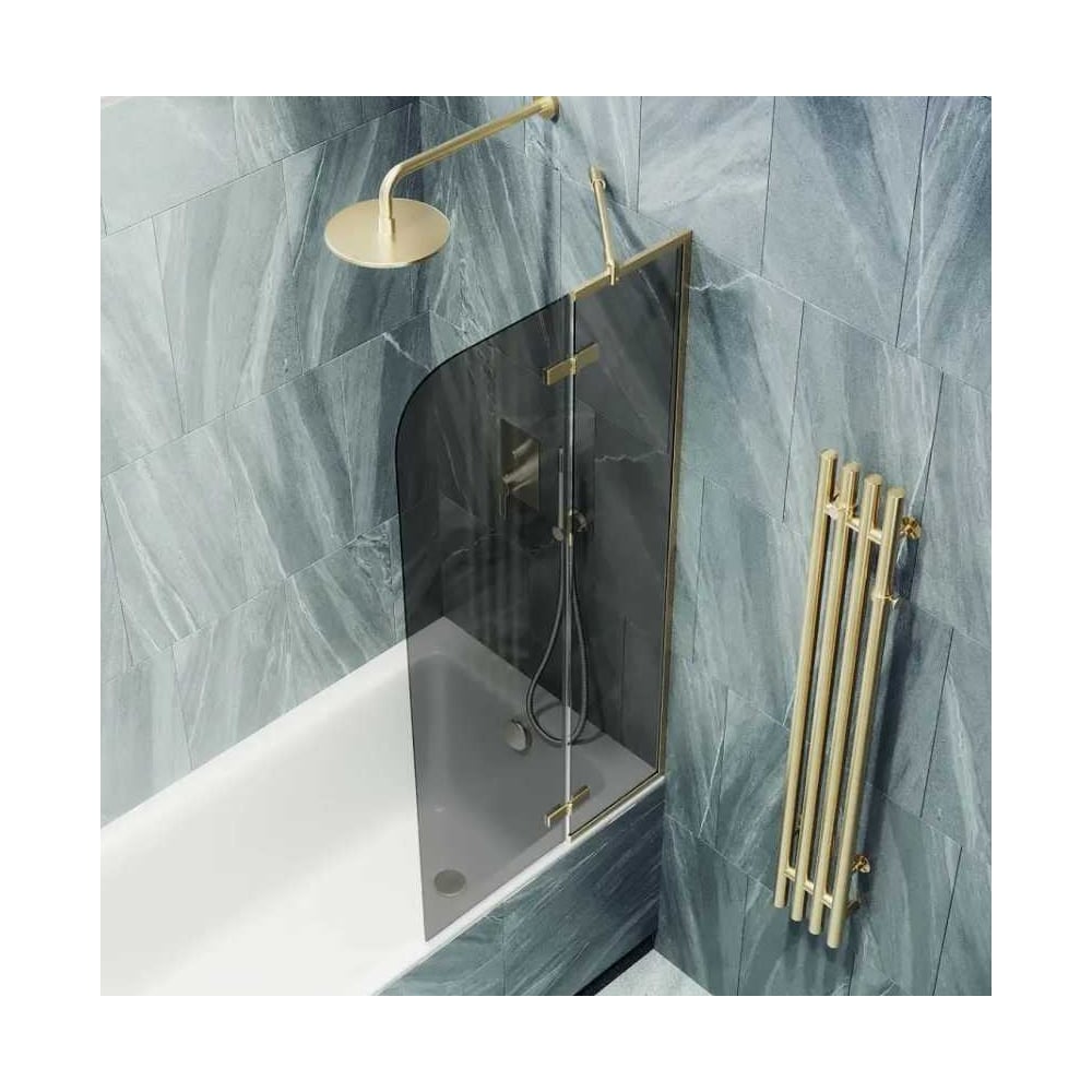 Изображение товара Поворотная шторка с добором MaybahGlass 1400х990 6 мм графит