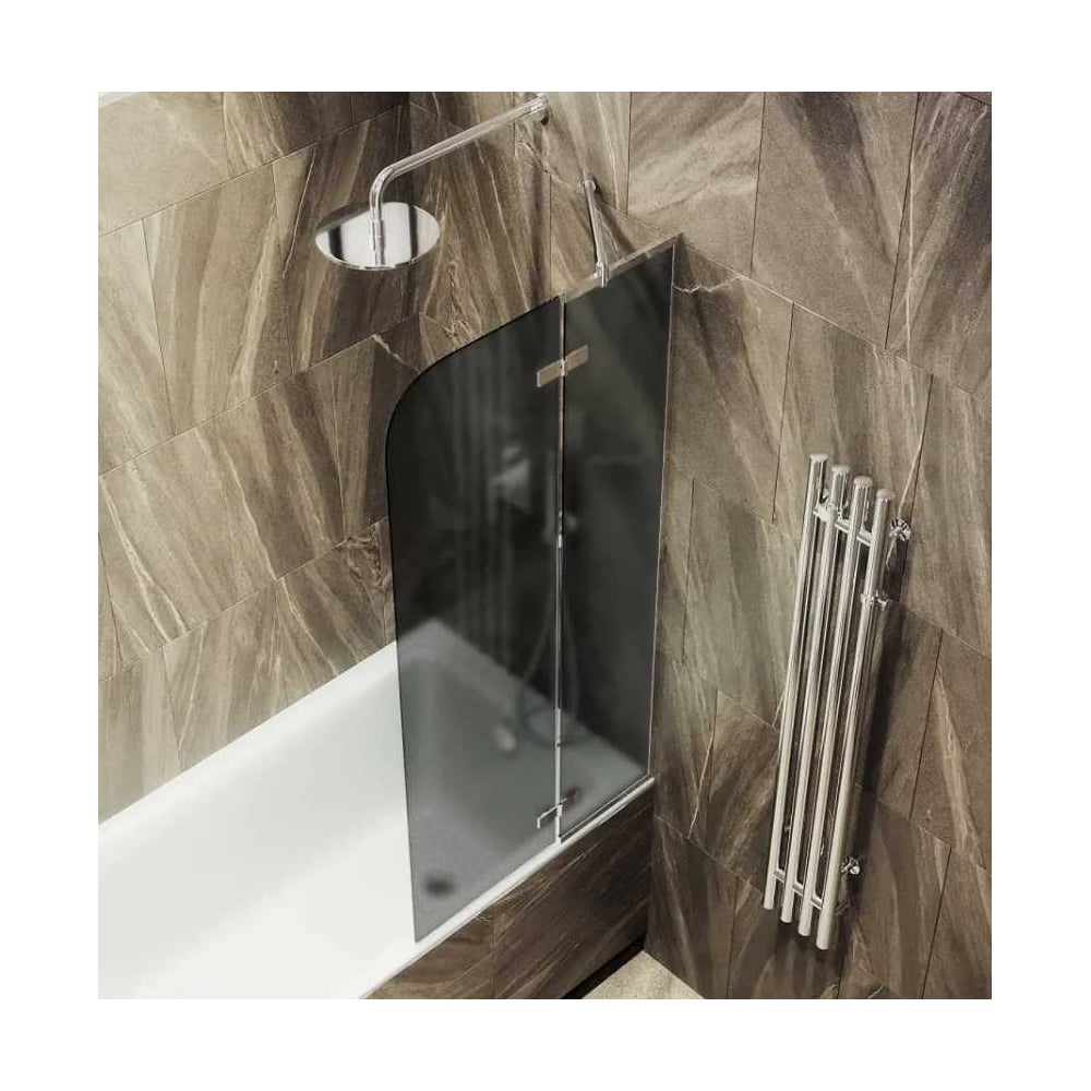 Изображение товара Шторка поворотная с добором MaybahGlass 1400х690 6 мм графит матовый