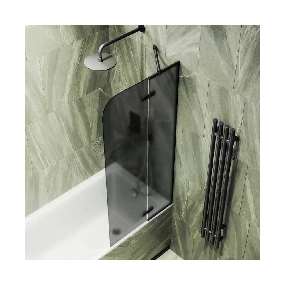 Изображение товара Шторка поворотная с добором MaybahGlass 1400х990 6 мм графит матовый