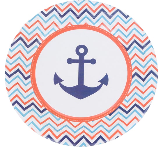 Изображение товара Набор бумажных тарелок ND Play Морское, 6 шт, 180 мм 303006