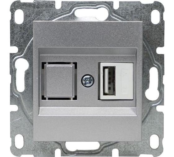 Изображение товара Розетка Metronex Electric Roma Silver для USB без рамки FRZ00010115SRM