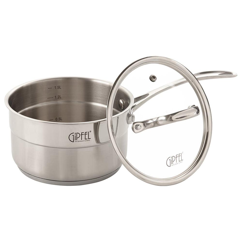 Изображение товара Ковш GIPFEL GALA 16x9см, 1,5 л со стеклянной крышкой