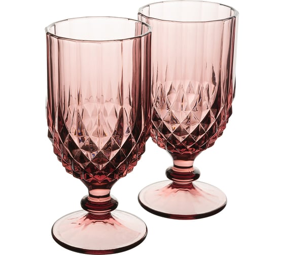 Изображение товара Набор бокалов GIPFEL RUBY 2 шт, 300 мл. Материал: стекло. Цвет: фиолетовый. 51180