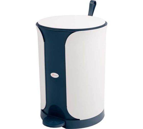 Изображение товара Бак Дигрус 11 л, с педалью, с крышкой, бело-синий Б-11-БС/Д