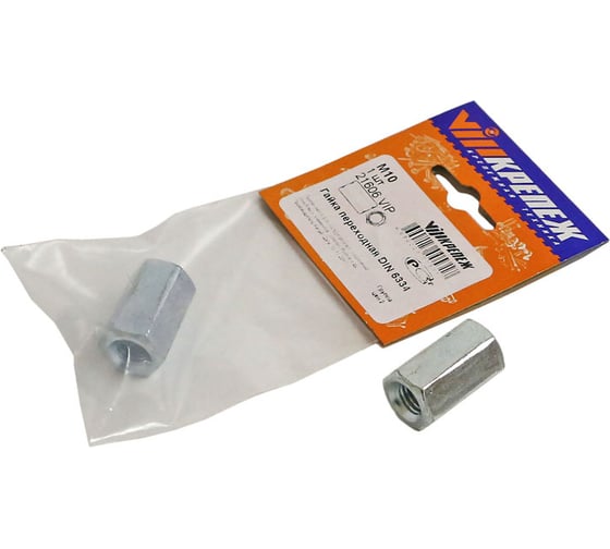 Изображение товара Переходная гайка VIPкрепеж DIN 6334 М10 21606 VIP