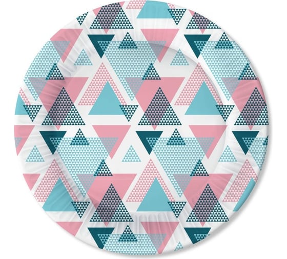 Изображение товара Набор бумажных тарелок ND Play Геометрия 6 шт, 180 мм 297159