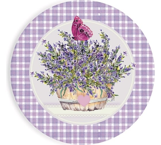 Изображение товара Набор бумажных тарелок ND Play Лаванда - 2 6 шт, 230 мм 303597