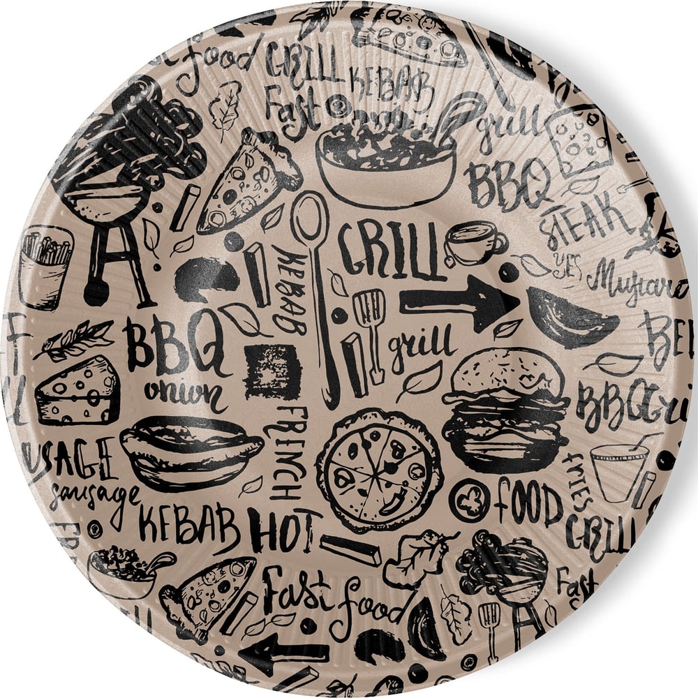 Изображение товара ND Play Крафт 6 шт 180 мм - тарелки бумажные