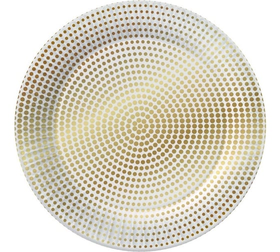 Изображение товара Набор бумажных тарелок ND Play Золотой горох 6 шт, 230 мм 303593