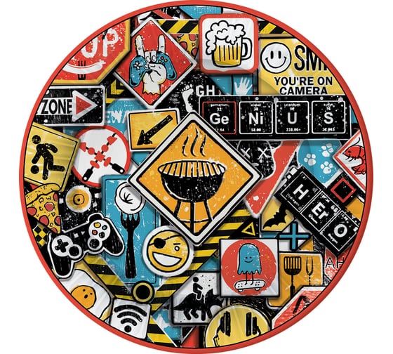 Изображение товара Набор бумажных тарелок ND Play Знаки яркие в т/у пленке, 6 шт, 180 мм 308699