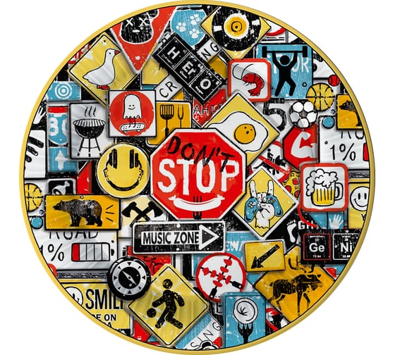 Изображение товара Набор бумажных тарелок ND Play Знаки яркие в т/у пленке, 6 шт, 230 мм 308700