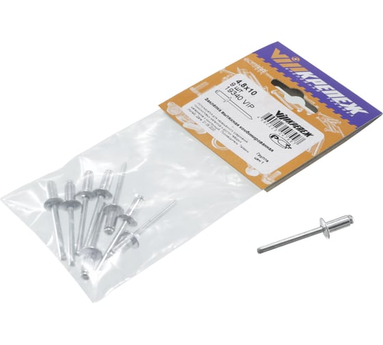 Изображение товара Вытяжная оцинкованная заклепка VIPкрепеж 4,8/10 9шт 19340 VIP