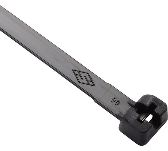 Изображение товара Стяжки с металлической вставкой в головке SapiSelco 7x340 черные, полиамид 6.6 упаковка 50 шт. MET.3.2548R