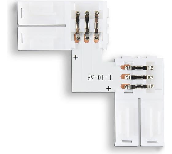 Изображение товара Соединитель угловой L-образный Ambrella Light для светодиодной ленты 5050 12/24V (3 конт.) ILLUMINATION GS6651