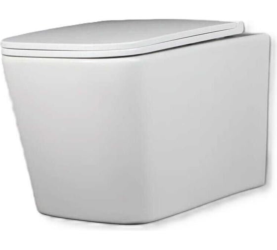 Изображение товара Унитаз подвесной безободковый Iberica Blanca TOLEDO ALTO белый, чаша унитаза с антибактериальным покрытием IB.TLA.231.1B1