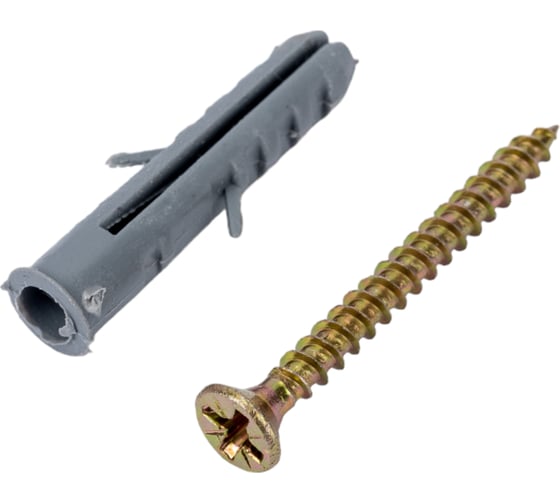 Изображение товара Набор крепления плинтусов VIPкрепеж 6/30 дюбель с усами 30шт/30шт 23002 VIP