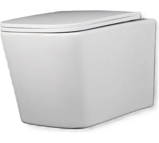 Изображение товара Унитаз подвесной безободковый Iberica Blanca TOLEDO ALTO торнадо белый, чаша унитаза с антибактериальным покрытием IB.TLA.234.1B1