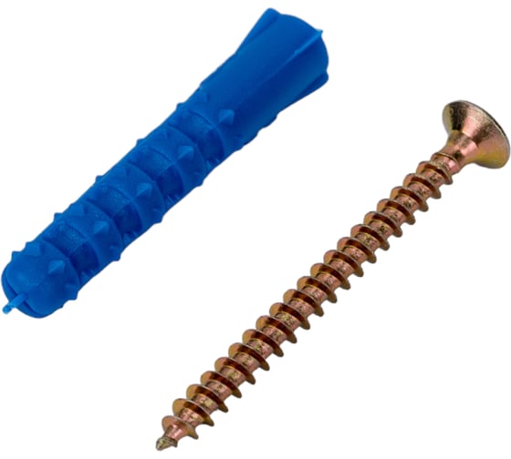 Изображение товара Набор крепления плинтусов VIPкрепеж 6/35 дюбель ежик 25шт/25шт 23904 VIP