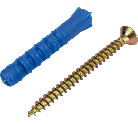 Изображение товара Набор крепления плинтусов VIPкрепеж 10/60 дюбель ежик 2шт/2шт 13018 VIP