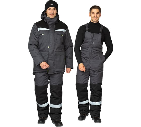 Изображение товара Костюм мужской утепленный Прабо " Профессионал 2 Ультра" т.серый/черный р-р 44-46/170-176 34569