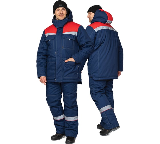 Изображение товара Костюм мужской утепленный Прабо " Профессионал 2 Ультра" т.синий/красный р-р 48-50/182-188 50913