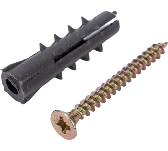 Изображение товара Набор крепления плинтусов VIPкрепеж 6/30 дюбель ежик 30шт/30шт 23902 VIP