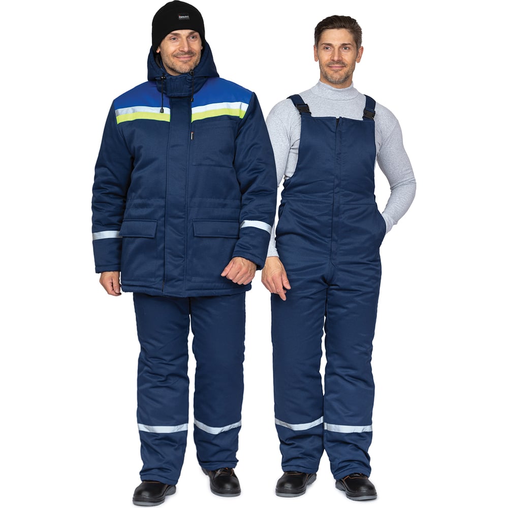 Изображение товара Костюм мужской утепленный Прабо " Стройка" т.синий/василёк/лимонный р-р 48-50/170-176 33670