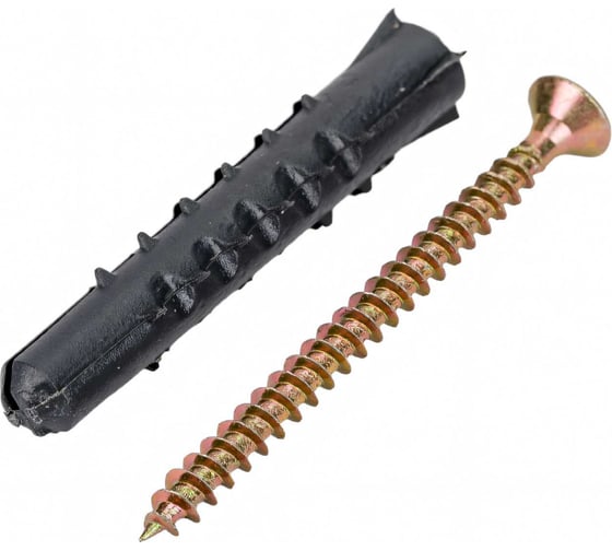 Изображение товара Набор крепления плинтусов VIPкрепеж 6/40 дюбель ежик 25шт/25шт 23006 VIP