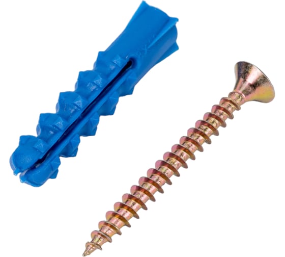 Изображение товара Набор крепления плинтусов VIPкрепеж 8/40 дюбель ежик 15шт/15шт 23906 VIP