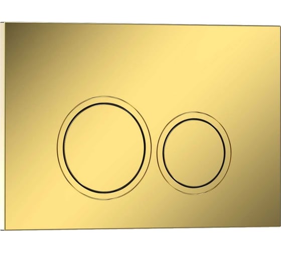 Изображение товара Клавиша смыва Iberica Blanca ESTI-O 246x165 мм, шампань/золото глянцевый, пластик IB.B082.006.001