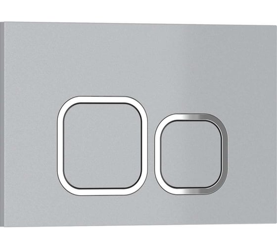Изображение товара Клавиша смыва Iberica Blanca ESTI-Q 246x165 мм, серый/хром матовый, пластик IB.B083.004.002