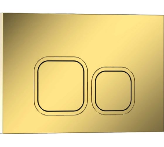 Изображение товара Клавиша смыва Iberica Blanca ESTI-Q 246x165 мм, шампань/золото глянцевый, пластик IB.B083.006.001