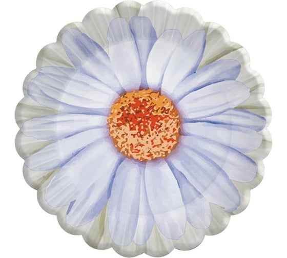 Изображение товара Набор бумажных тарелок ND Play Ромашка, 6 шт, 180 мм 308379