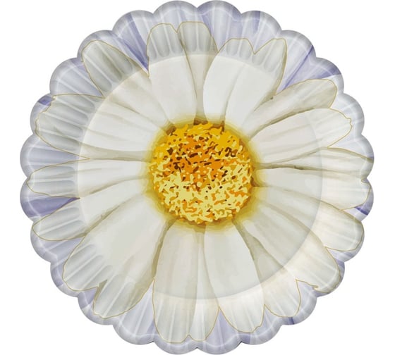 Изображение товара Набор бумажных тарелок ND Play Ромашка, 6 шт, 230 мм 308380