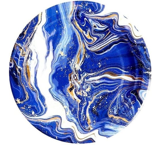 Изображение товара Набор бумажных тарелок ND Play Смола синяя, 6 шт, 180 мм 308348