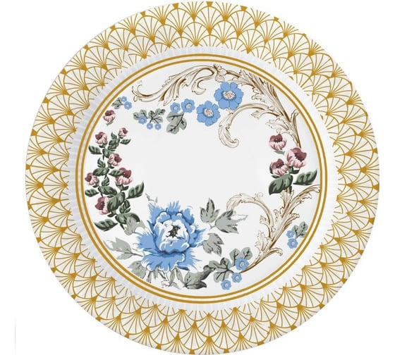 Изображение товара Набор бумажных тарелок ND Play Цветы - 3, 6 шт, 180 мм 302996