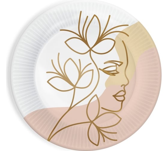 Изображение товара Набор бумажных тарелок ND Play Цветы - 2, 6 шт, 180 мм 302976