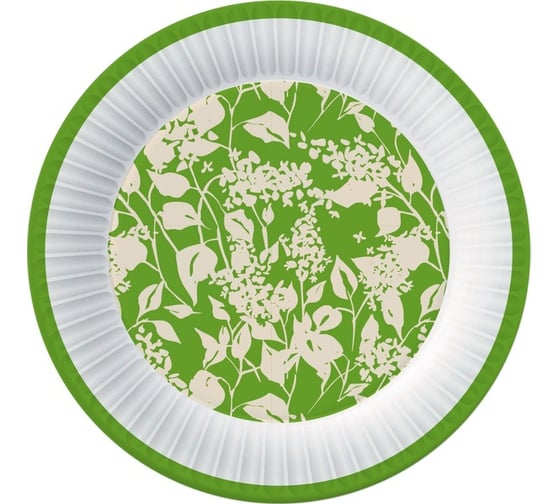 Изображение товара Набор бумажных тарелок ND Play ЭКО-стиль, 6 шт, 180 мм 303027