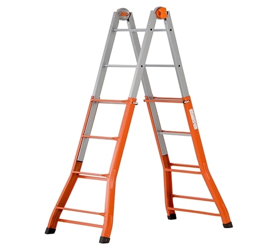 Изображение товара Шарнирная телескопическая лестница-стремянка Gierre PEPPina Acal 100 Media сталь, 4x4 перекладины A0040