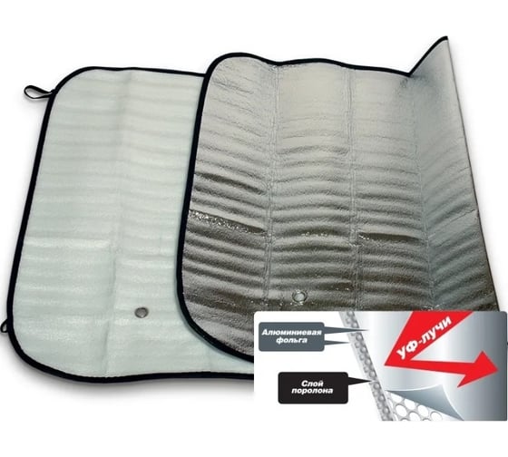 Изображение товара Шторка солнцезащитная AVS на лобовое стекло SH-105F-S 130x60 см. 43094