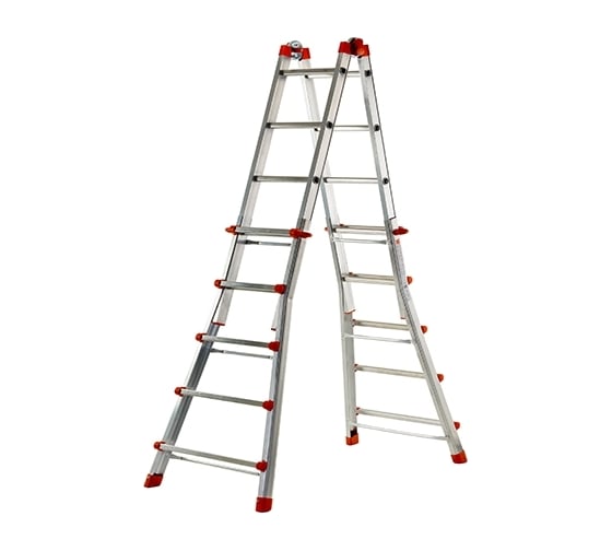 Изображение товара Шарнирная телескопическая лестница-стремянка Gierre PEPPina Acal 100 Gigante, 4х5 перекладин AL004