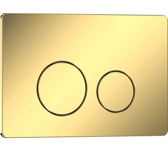 Изображение товара Клавиша смыва Iberica Blanca INOX-O 246x165 мм, шампань/золото глянцевый, нержавеющая сталь IB.B081.006.002