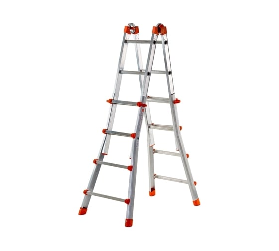 Изображение товара Шарнирная телескопическая лестница-стремянка Gierre PEPPina Acal 100 Media, 4х4 перекладины AL002
