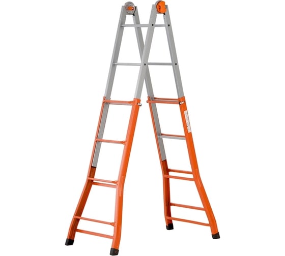 Изображение товара Шарнирная телескопическая лестница-стремянка Gierre PEPPina Acal 100 Mini сталь, 3x3 перекладины A0010