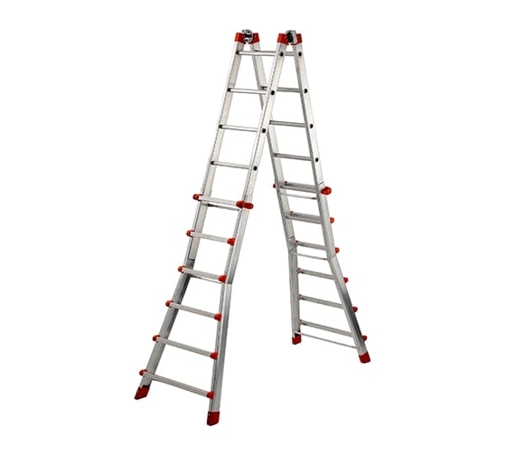 Изображение товара Шарнирная телескопическая лестница-стремянка Gierre PEPPina Gigantissima, 4х6 перекладин AL060