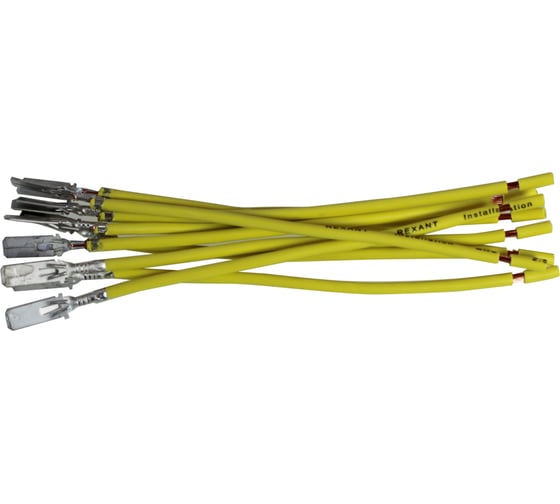 Изображение товара Клемма электропроводки Nord-Yada папа 6,3 мм луженая с проводом 2,5мм TM Nord YADA 10шт в упаковке 909606